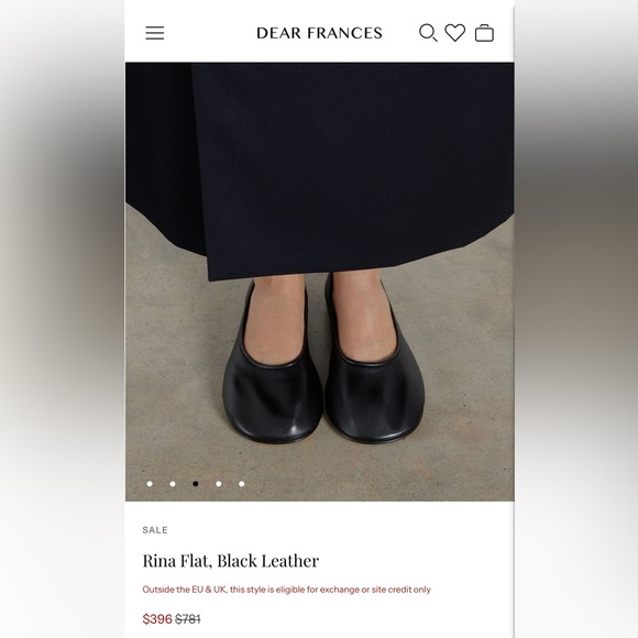 Dear Frances Shoes - Dear Frances Black Leather Flats